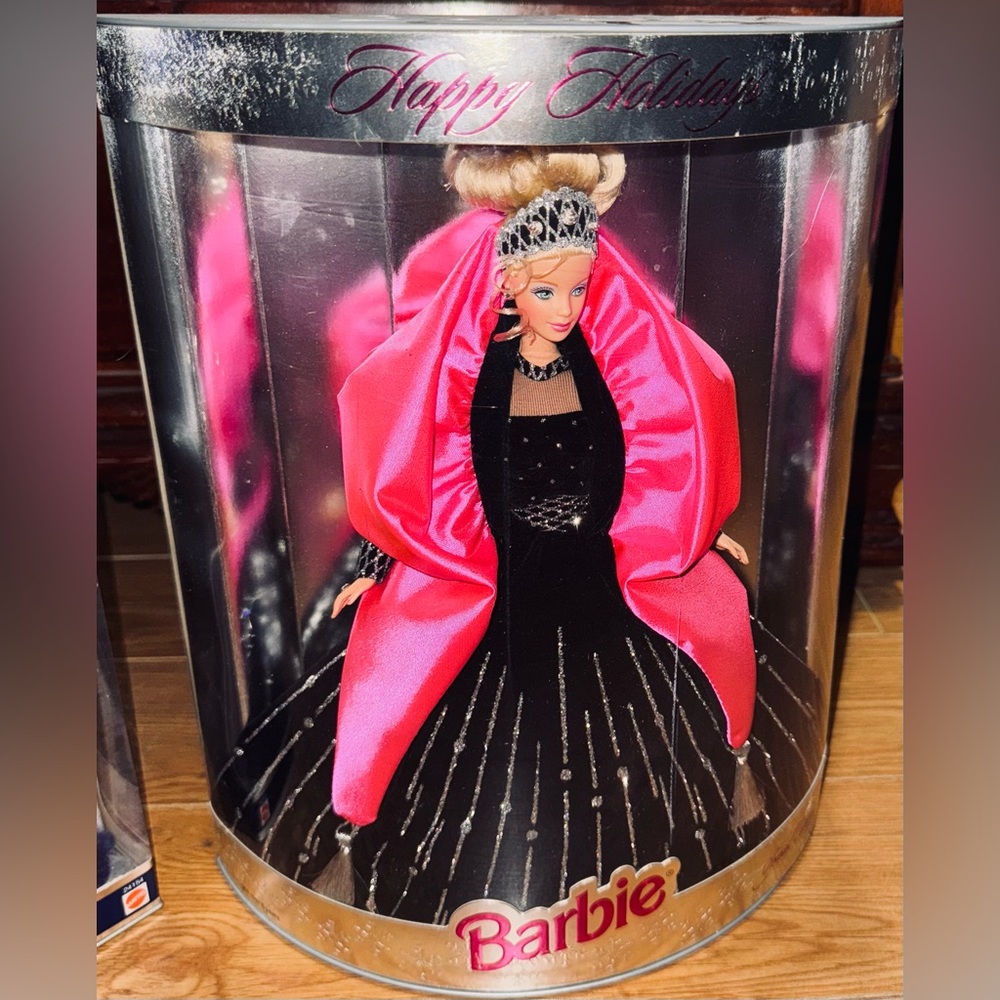 Barbie Holiday Doll with Pink and Black Dress